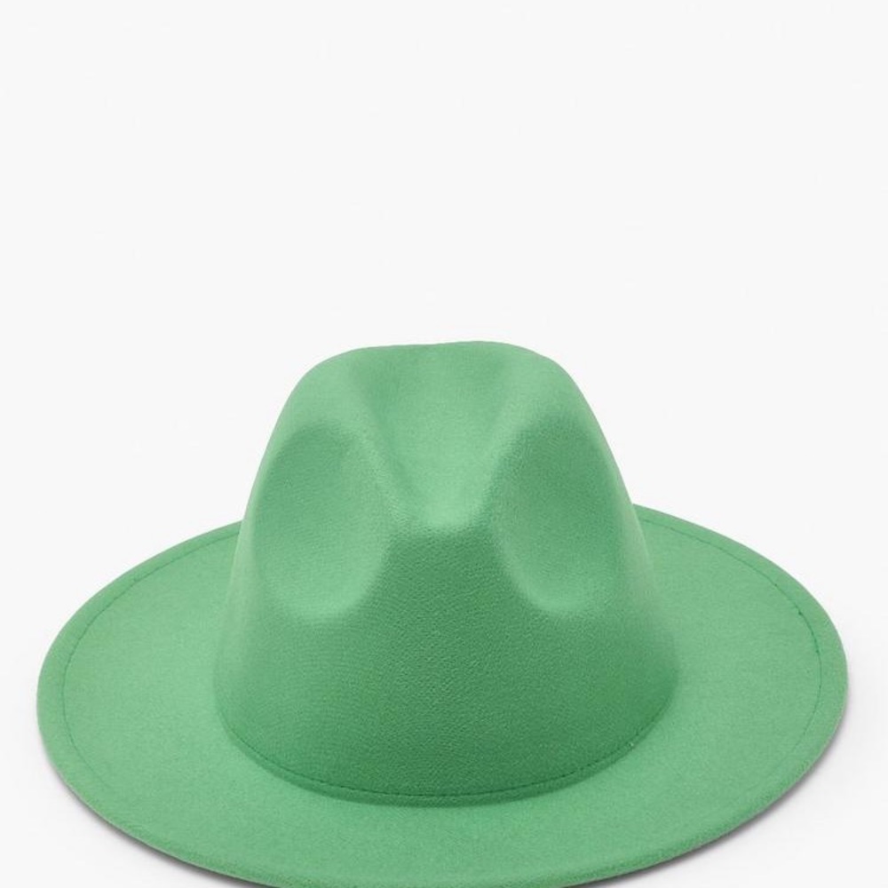 New Inventory 🔥Boohoo Basic Green Ribbon Taped Fedora🔥